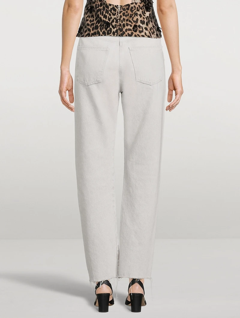 Criss-Cross Straight-Leg Jeans