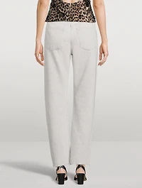 Criss-Cross Straight-Leg Jeans
