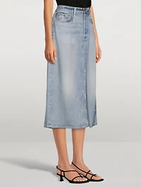 Liquid Miramar Denim Midi Skirt