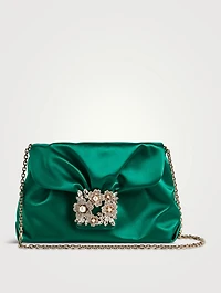 Mini RV Bouquet Pearl Strass Drape Satin Clutch