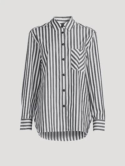 Maxine Cotton Shirt Stripe Print