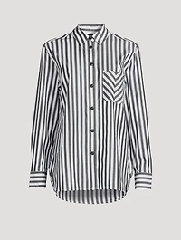 Maxine Cotton Shirt Stripe Print