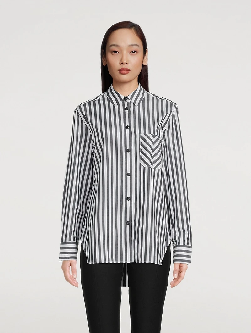 Maxine Cotton Shirt Stripe Print