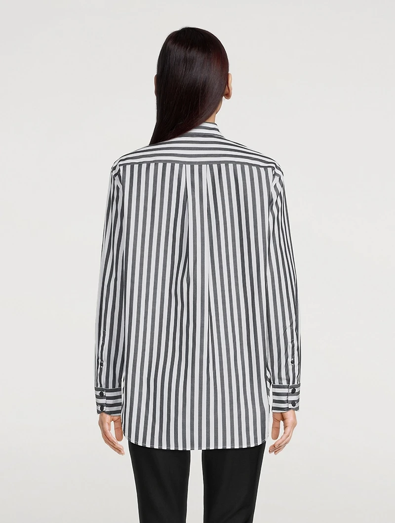 Maxine Cotton Shirt Stripe Print