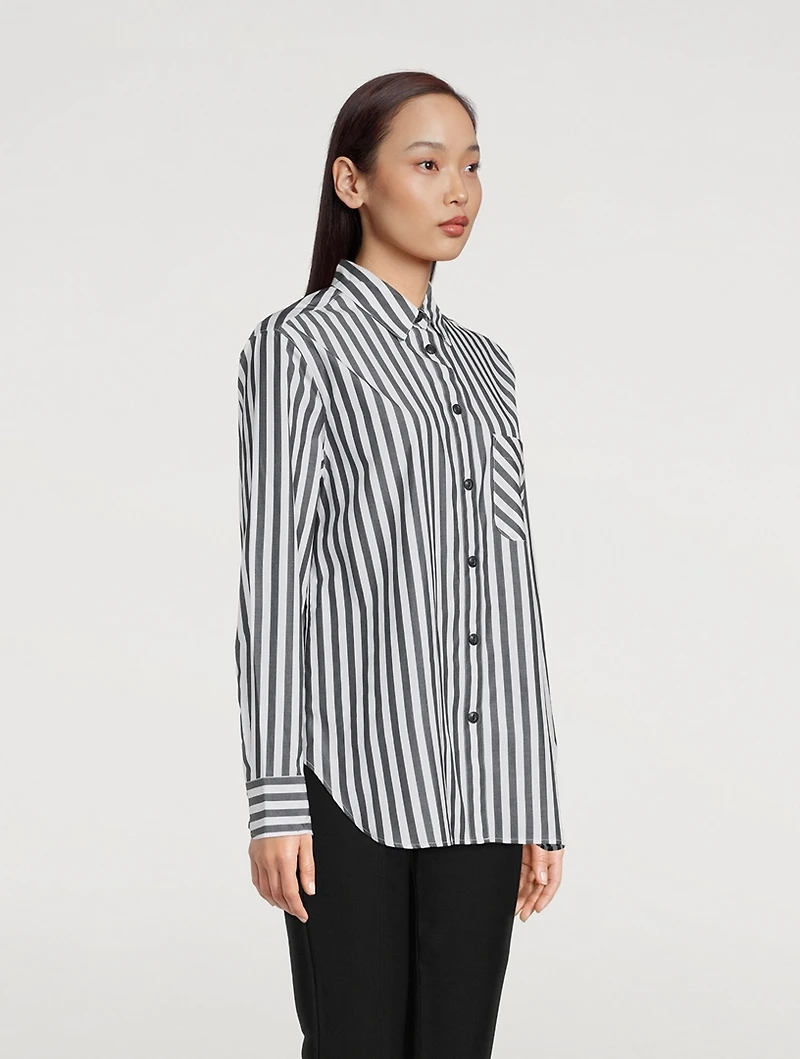 Maxine Cotton Shirt Stripe Print