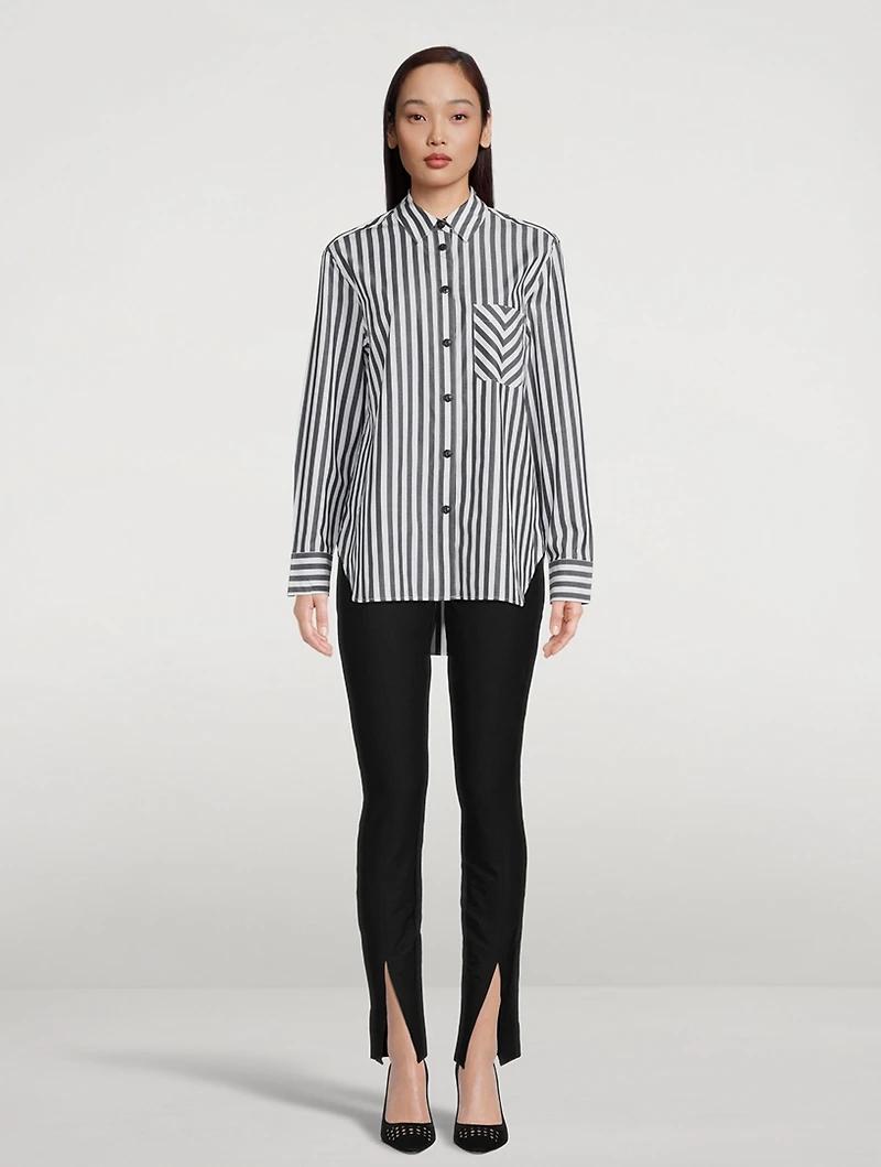 Maxine Cotton Shirt Stripe Print