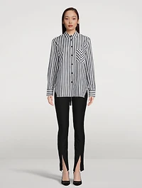 Maxine Cotton Shirt Stripe Print