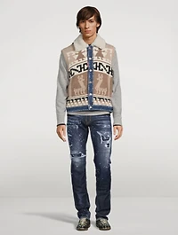 Llamas Over Denim Jacket