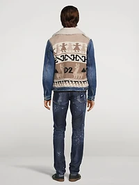 Llamas Over Denim Jacket