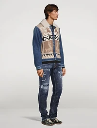 Llamas Over Denim Jacket