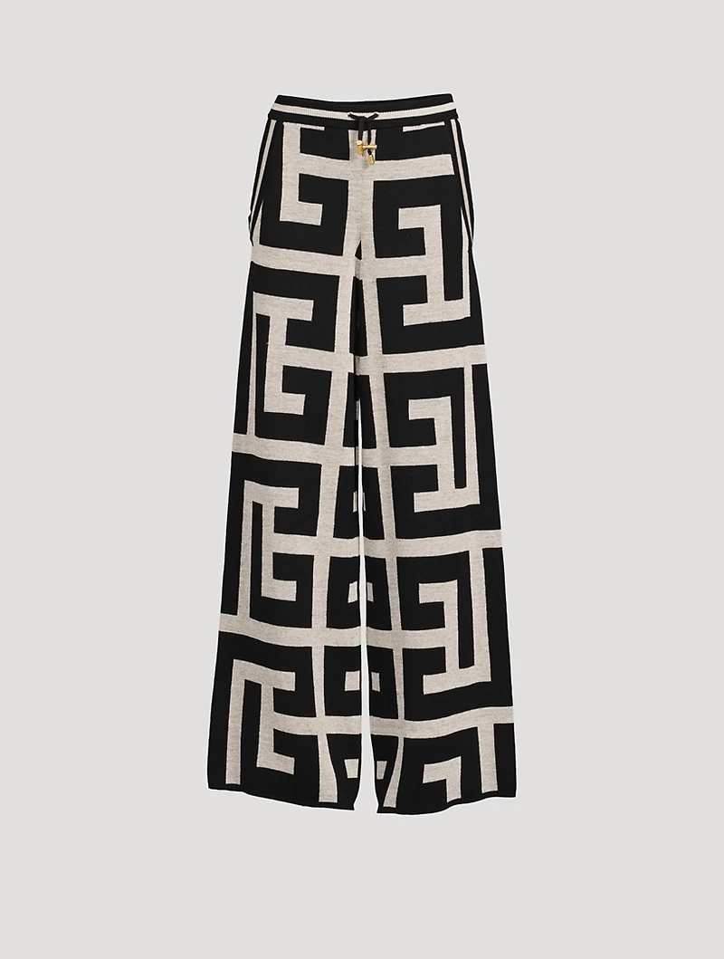 Mega Monogram Wide-Leg Trousers