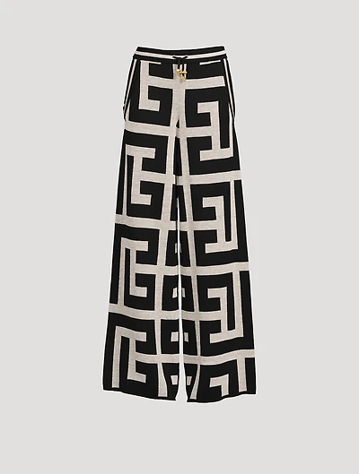 Mega Monogram Wide-Leg Trousers