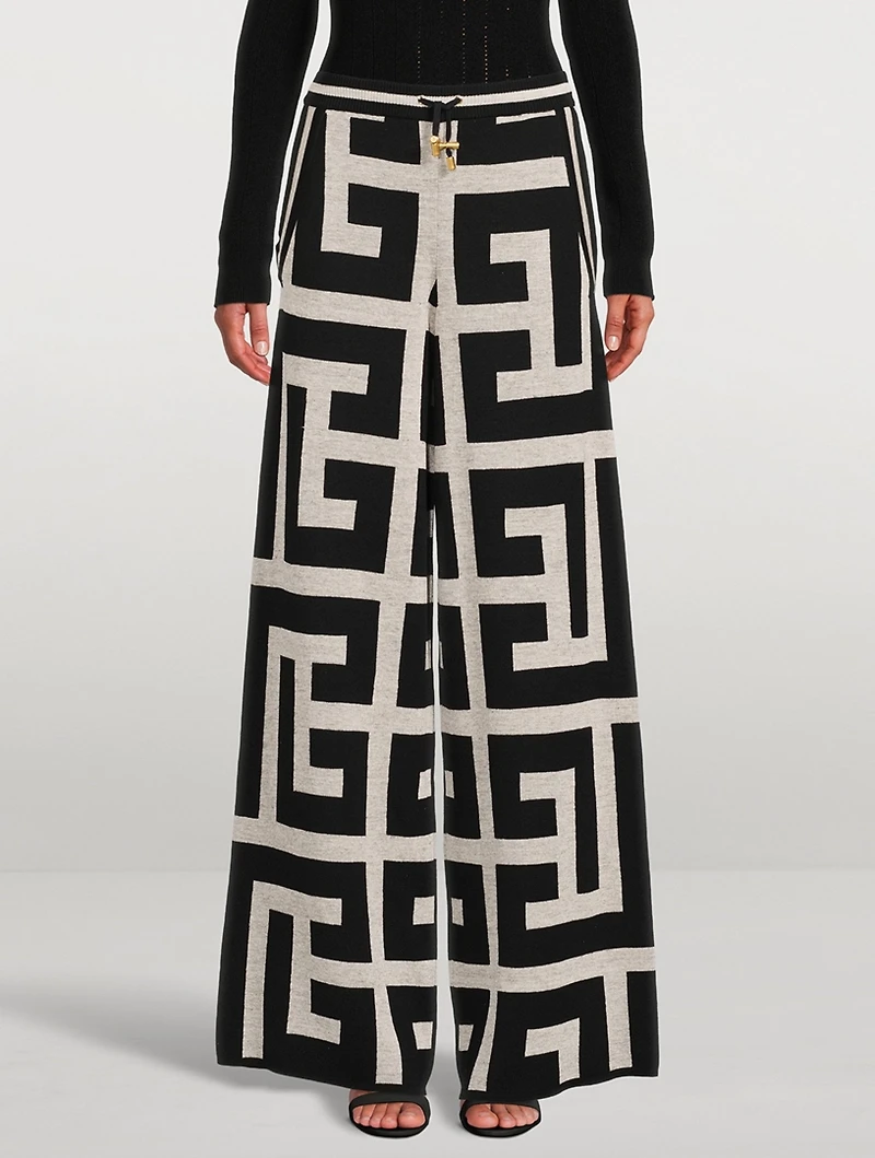 Mega Monogram Wide-Leg Trousers