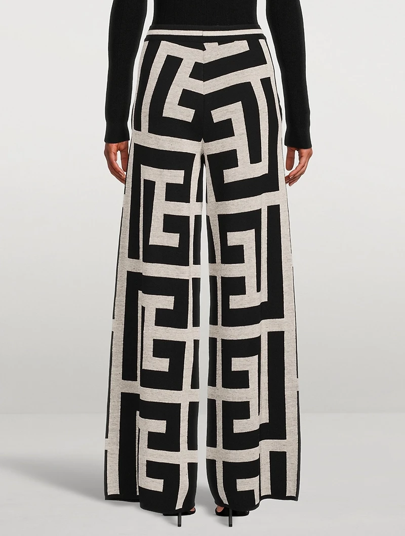 Mega Monogram Wide-Leg Trousers