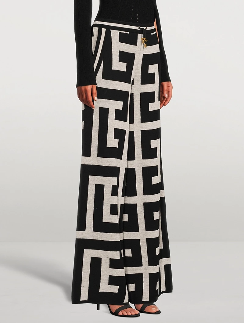 Mega Monogram Wide-Leg Trousers