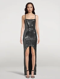 Sequin Jersey Gown