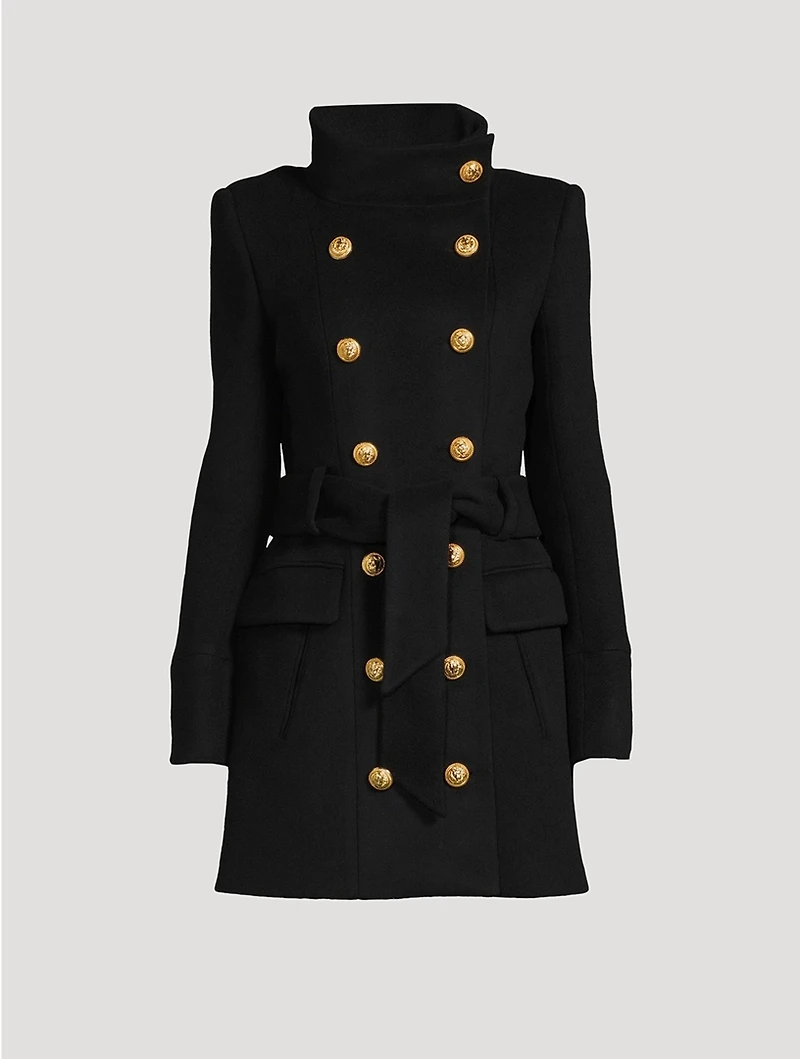 Belted Wool And Cashmere Coat