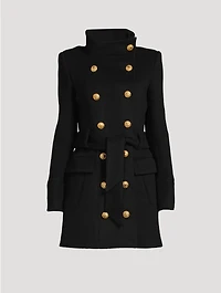 Belted Wool And Cashmere Coat