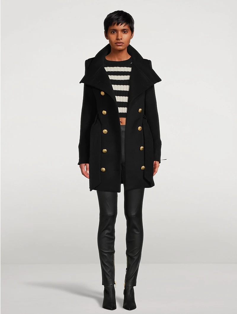 Belted Wool And Cashmere Coat