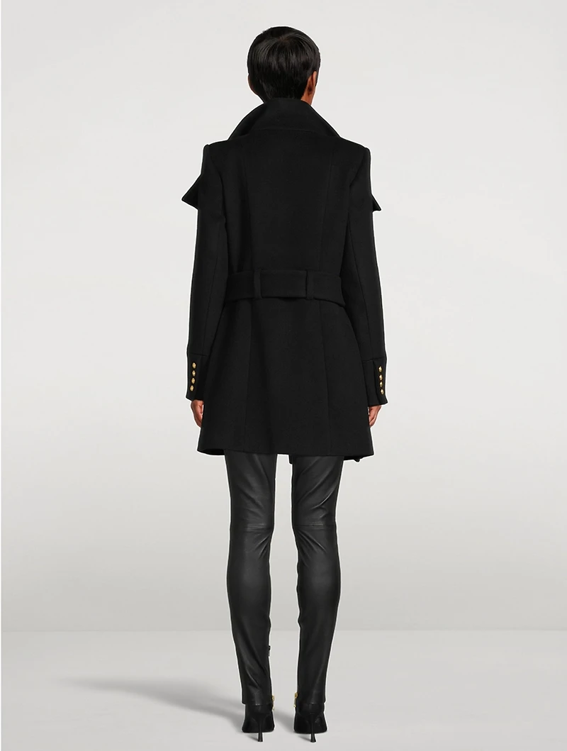 Belted Wool And Cashmere Coat