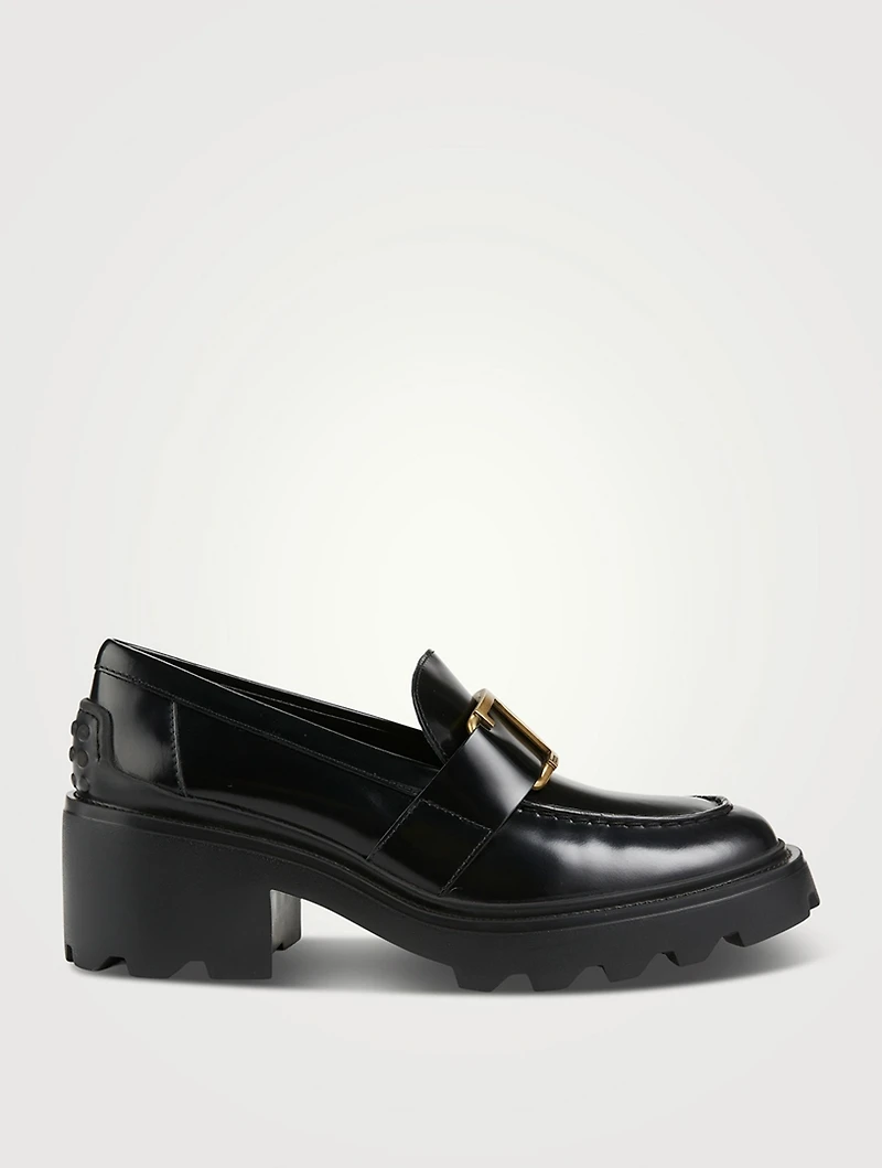 Leather Heeled Loafers