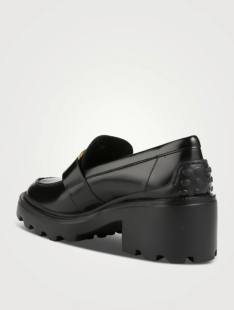Leather Heeled Loafers