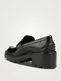 Leather Heeled Loafers