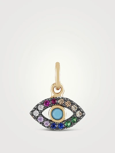 Rainbow Evil Eye Charm