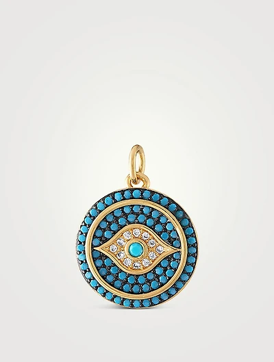Turquoise Eyes On You Charm