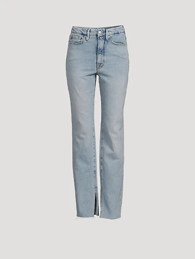 Good Boy Split-Hem Boyfriend Jeans