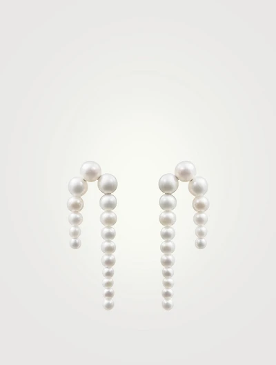Petite Perle Nuit 14K Gold Pearl Drop Earrings