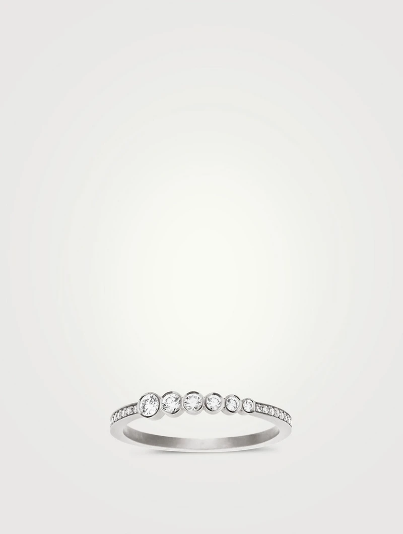 Pleine Lune Pavé Blanc 18K Gold Diamond Ring