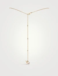 Trend 18K Gold Freshwater Pearl Pendant Necklace With Diamonds