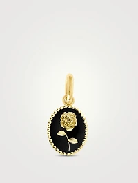 18K Gold Rose Pendant