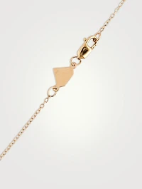 14K Gold Rectangular Cocktail Necklace With White Topaz
