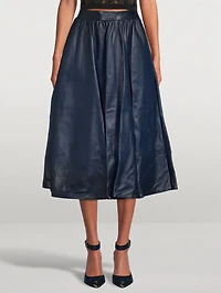 Leather Midi Skirt