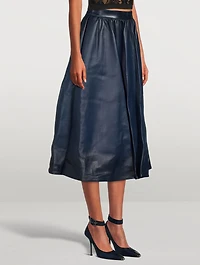 Leather Midi Skirt