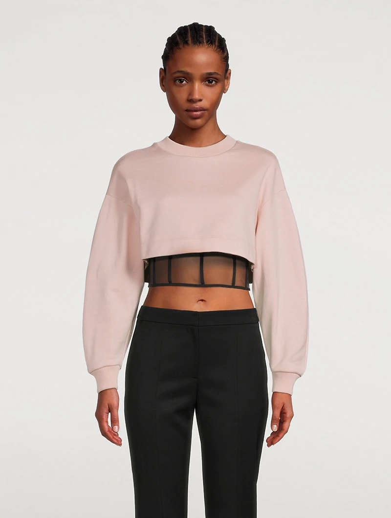 Hybrid Bustier Sweatshirt