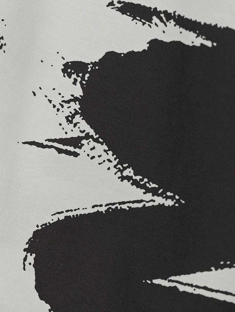 Cotton Poplin Midi Dress Grafitti Print