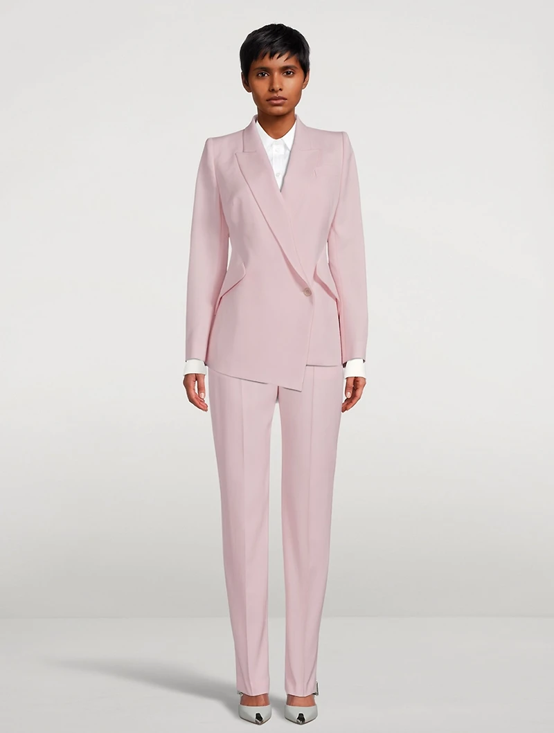 Drop Hem Wool Blazer