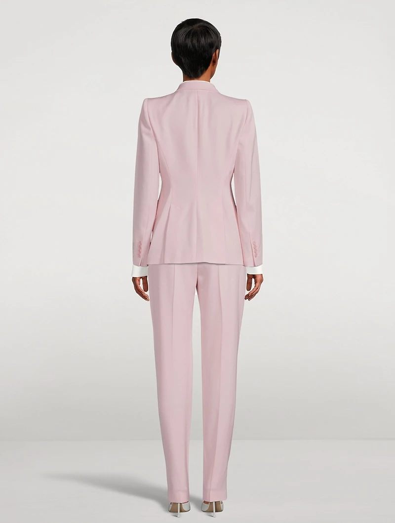 Drop Hem Wool Blazer