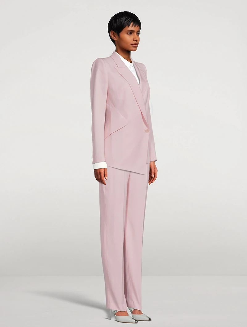 Drop Hem Wool Blazer