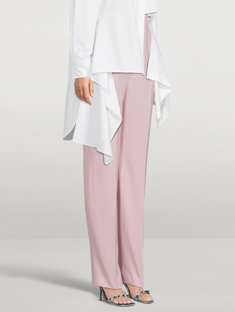 High-Waisted Wool Trousers