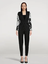 Wool Blazer With Grafitti Sleeves