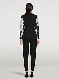 Wool Blazer With Grafitti Sleeves