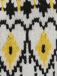 Off-The-Shoulder Wool Fair Isle Sweater