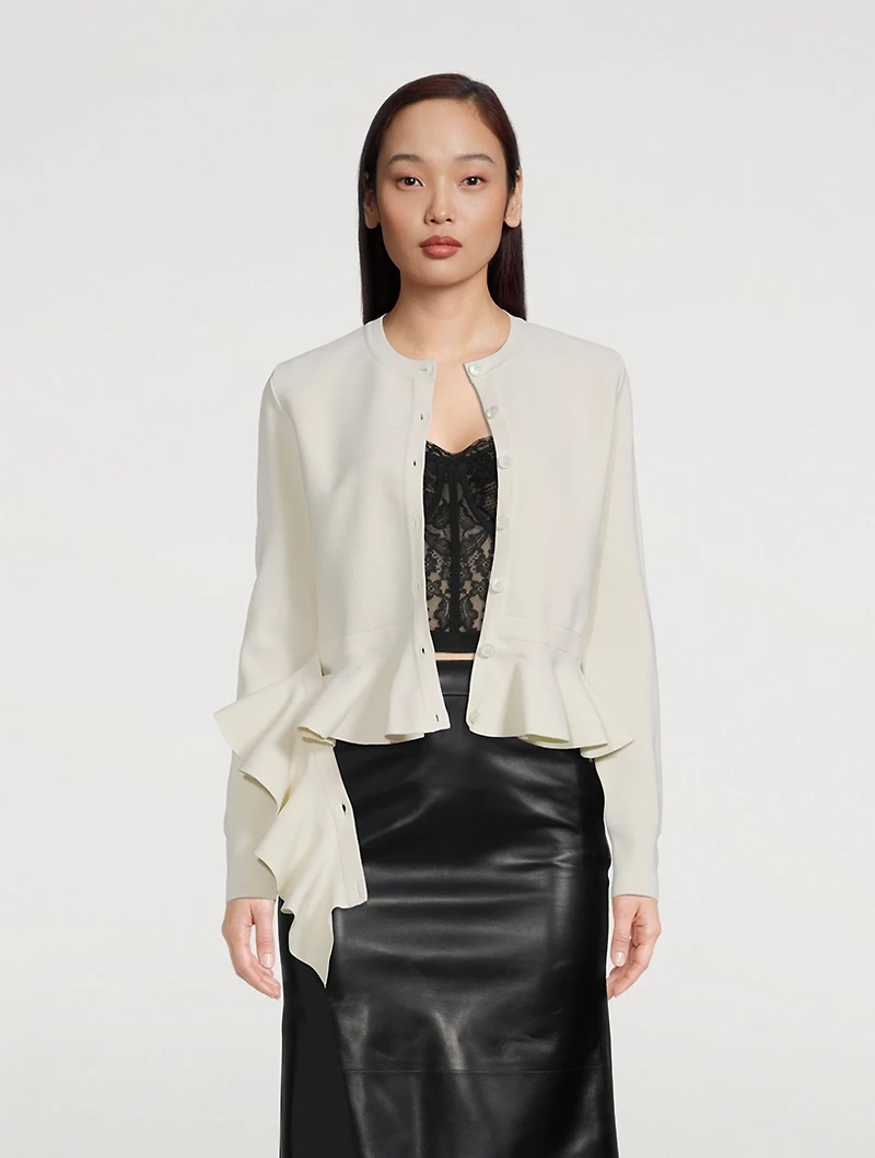 Ruffled Cardigan
