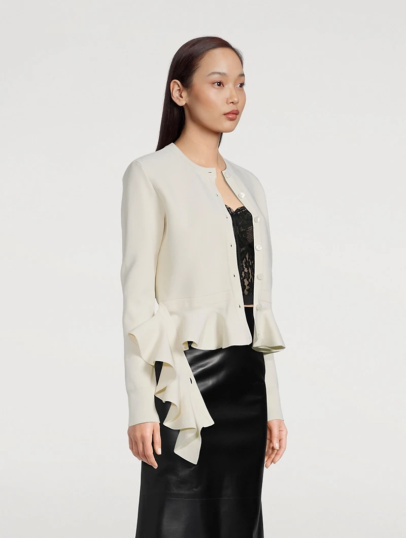 Ruffled Cardigan