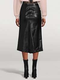 Kickback Leather Midi Skirt