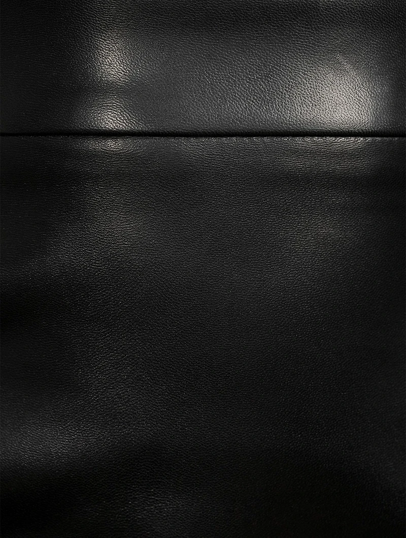 Kickback Leather Midi Skirt